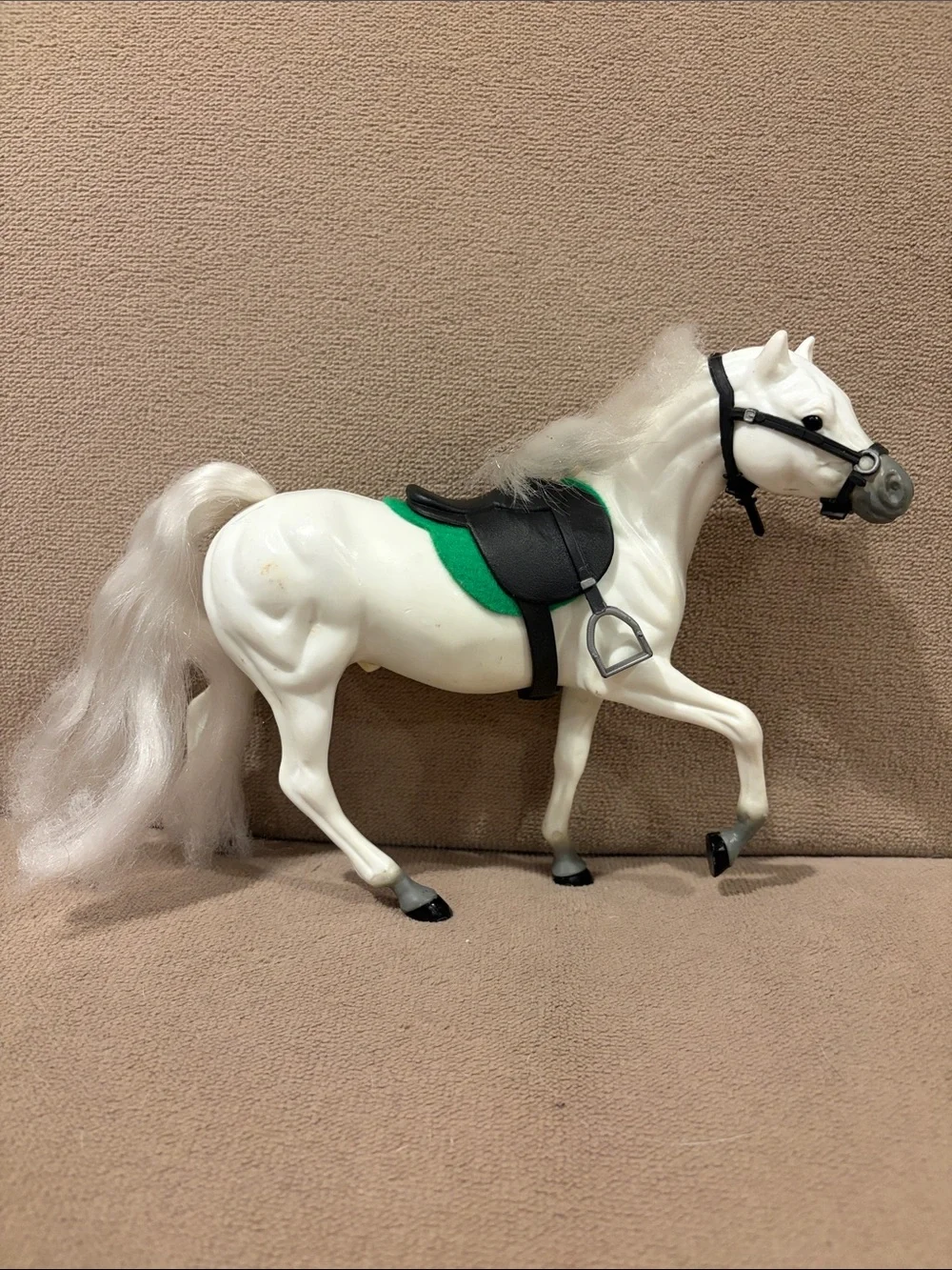Vintage Champions toy horse white stallion produced  1980’s good used condition